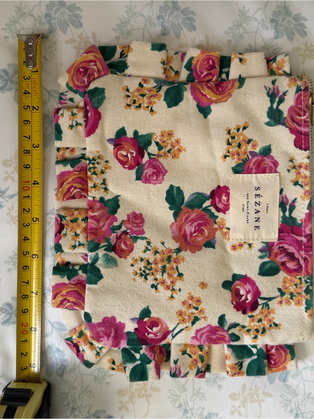 Sezane Froufrou Floral Zip Pouch - Picture 3 of 3